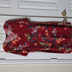 Christian Siriano Red V-Neck Dress Size XXL